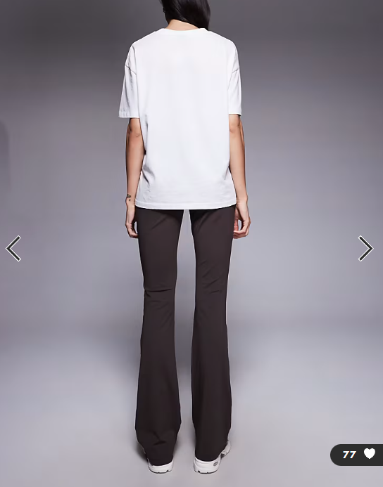 ASOS DESIGN Tall sculpting cross front flare trouser in chocolate