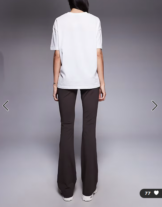 ASOS DESIGN Tall sculpting cross front flare trouser in chocolate