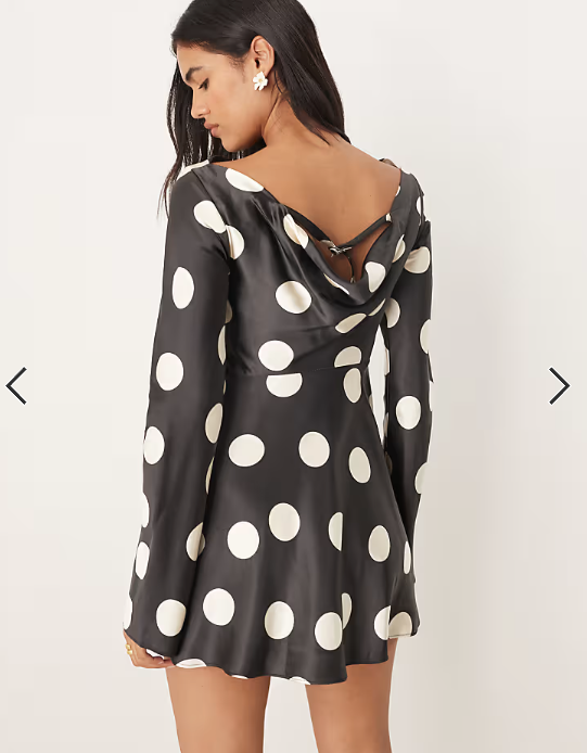 Free People Tigre printed mini dress in black combo