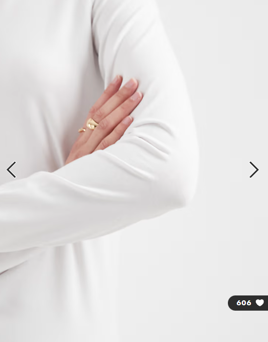 ASOS DESIGN cotton long sleeve round neck top in white