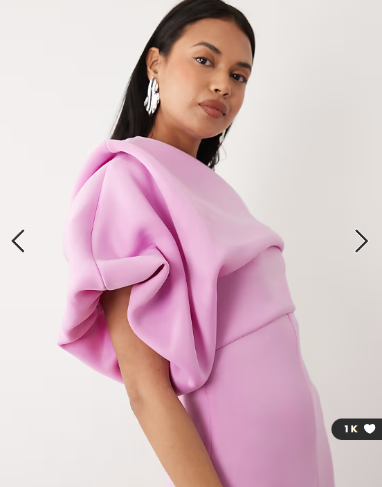 ASOS DESIGN scrunch one shoulder maxi dress in lilac scuba-style fabric