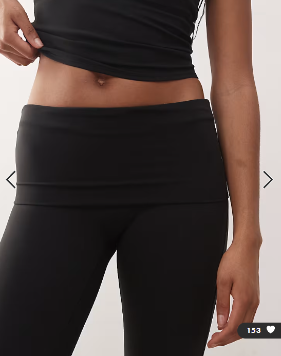 Weekday mix and match yoga seamless stretch flared leggings in black