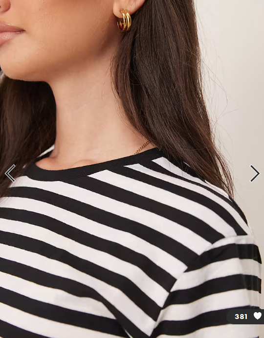 ASOS DESIGN ultimate t-shirt in black and white stripe