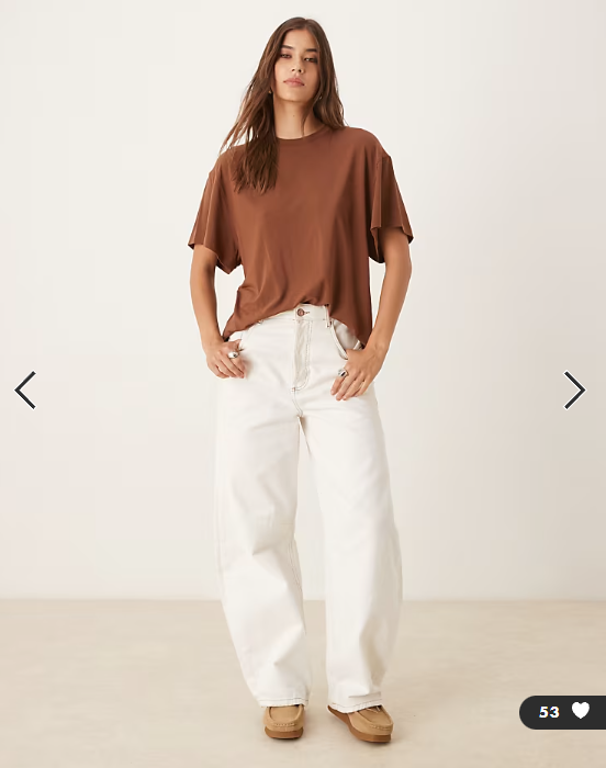 ASOS DESIGN breatheMAX™ lyocell drapey t-shirt in chocolate