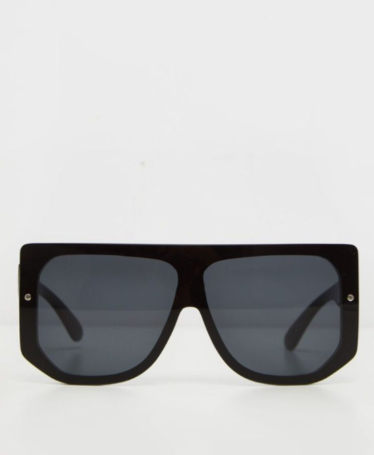 Black Oversized Back Frame Sunglasses