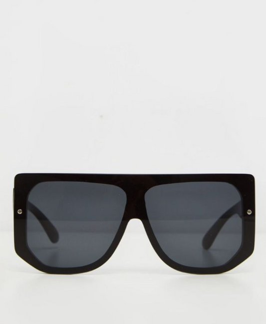 Black Oversized Back Frame Sunglasses