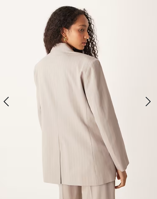 ASOS DESIGN relaxed blazer co-ord in taupe stripe