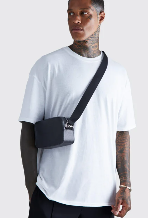 Boohoo Leather Look Box Cross Body