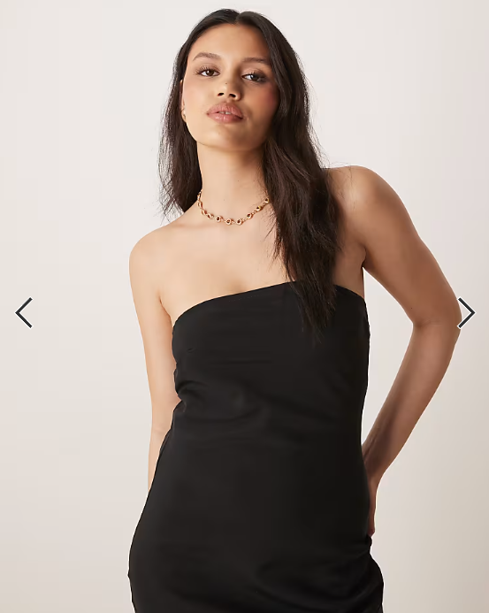 ASOS DESIGN bandeau maxi dress in black