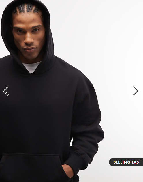 ASOS DESIGN premium heavyweight oversized hoodie in black