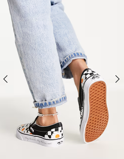 Vans Classic Slip-On Love Me and Love Me Not trainers