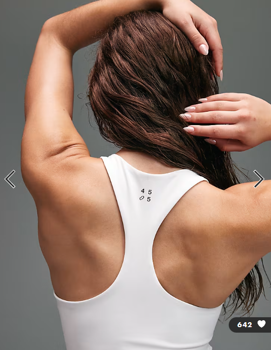 4505 active push up vest with inner bra in white