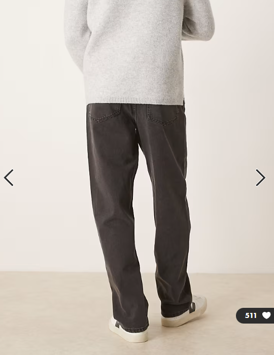 ASOS DESIGN baggy jeans in washed black