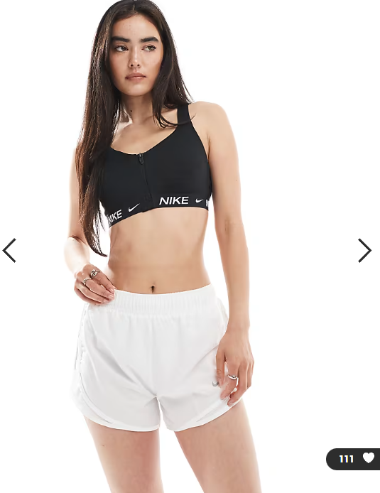 Nike Running Tempo Dri-FIT mid rise 3 inch shorts in white