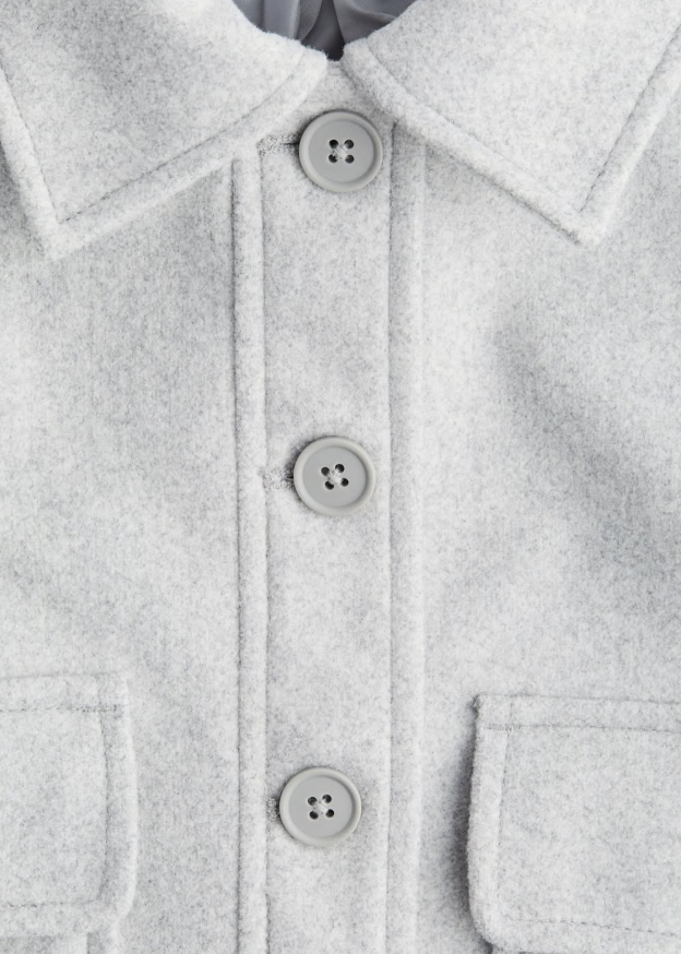 Young - H&M - FELTED SHIRT JACKET