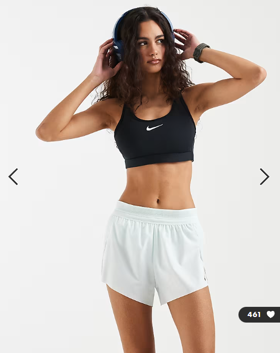 Nike Training Swoosh medium support sports bra in black