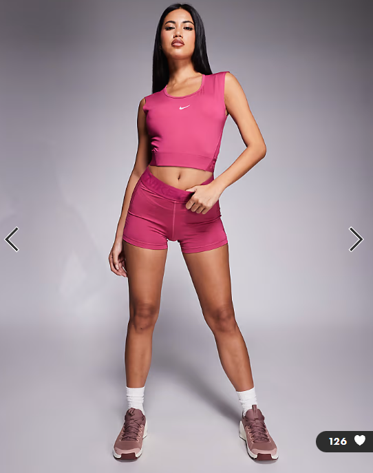 Nike Pro Training Dri-FIT cropped tank in pink