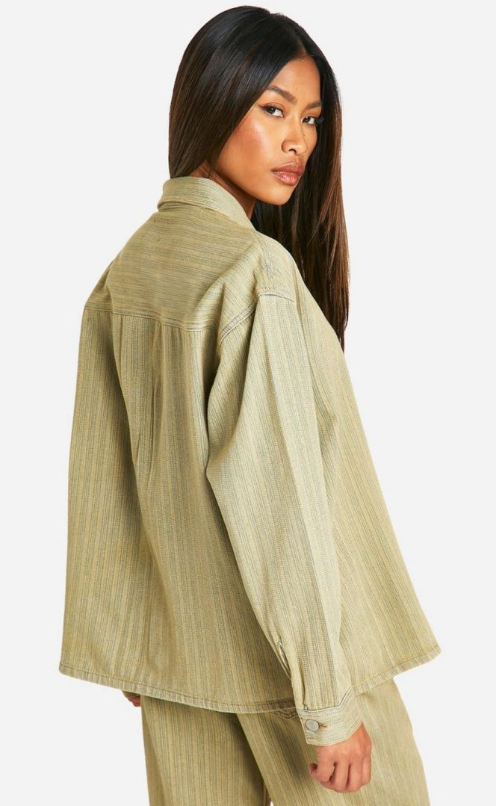 Boohoo - Tinted Wash Oversized Denim Shirt - vintage wash