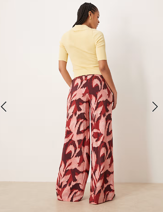 JDY Tall wide leg trouser in abstract print