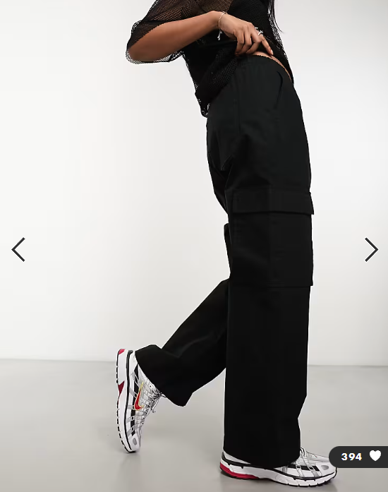 COLLUSION cargo trouser in black