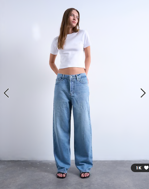 Topshop Column mid rise jeans in bleach
