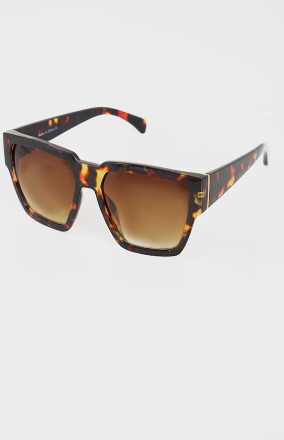 Tortoiseshell Oversized Square Sunglasses