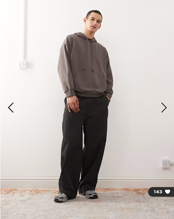 COLLUSION Boxy hoodie in charcoal grey