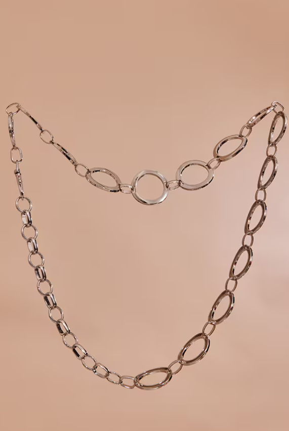 Silver Circle Chain Belt