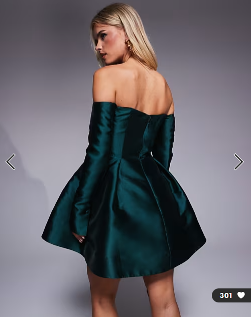 Forever New Petite structured mini dress in green moss