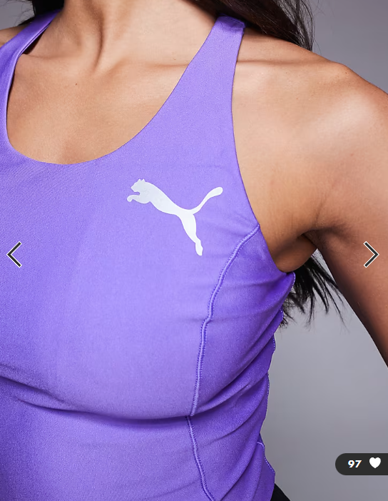 Puma Raceday Ultraform crop t-shirt in purple