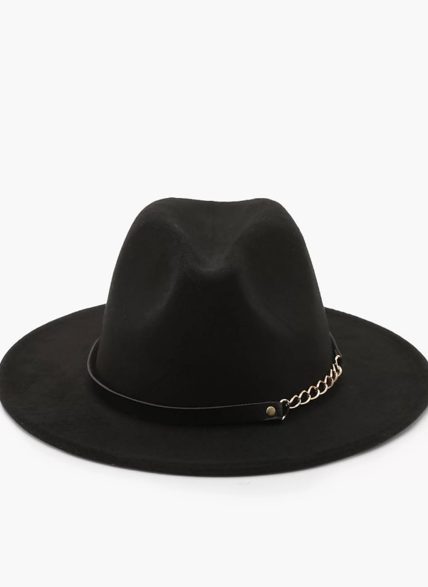 Chain Detail Fedora Hat