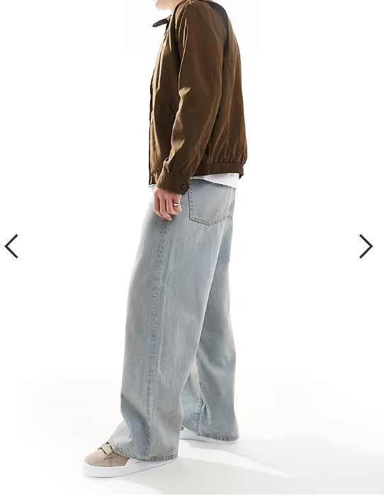 Asos - super baggy fit jeans with a tint in light blue wash
