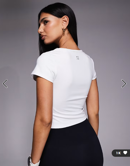 4505 active square cap sleeve top in white