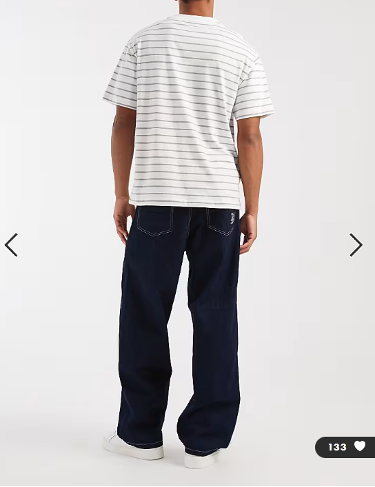 Redefined Rebel baggy jean in washed blue
