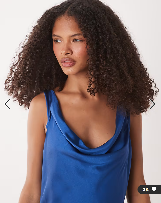 JDY cowl neck satin maxi dress in navy