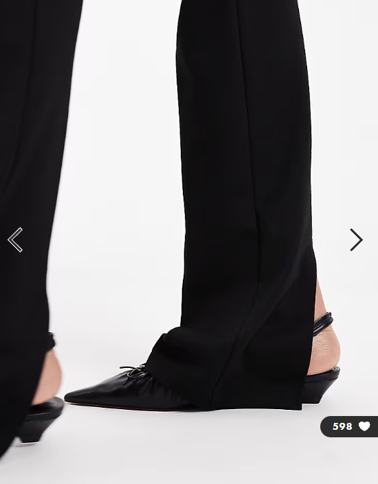 ASOS DESIGN Tall tailored skinny ponte trousers with split in black