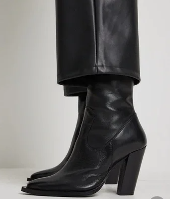 Slanted Western Heeled Boot