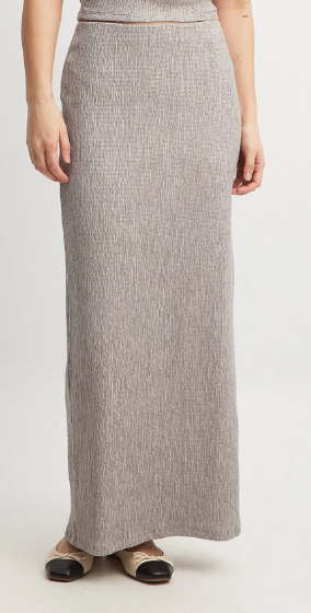 NAKD - structured maxi skirt - grey
