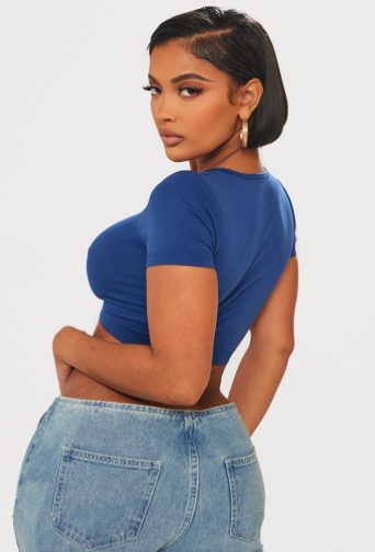 Cropped Blue T-Shirt