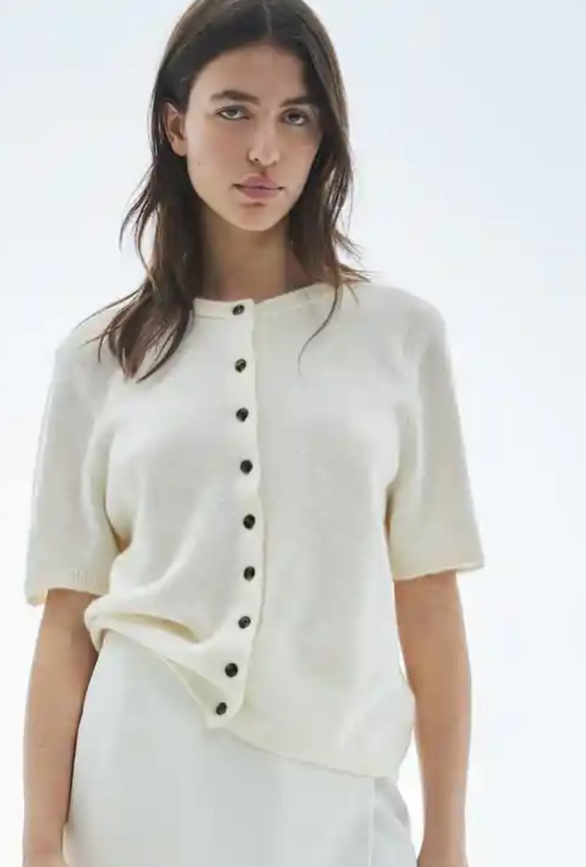 H&M - KNIT CARDIGAN- Cream