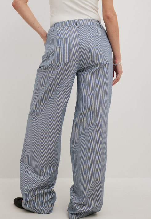 Na-kd - Low waist detail striped trousers