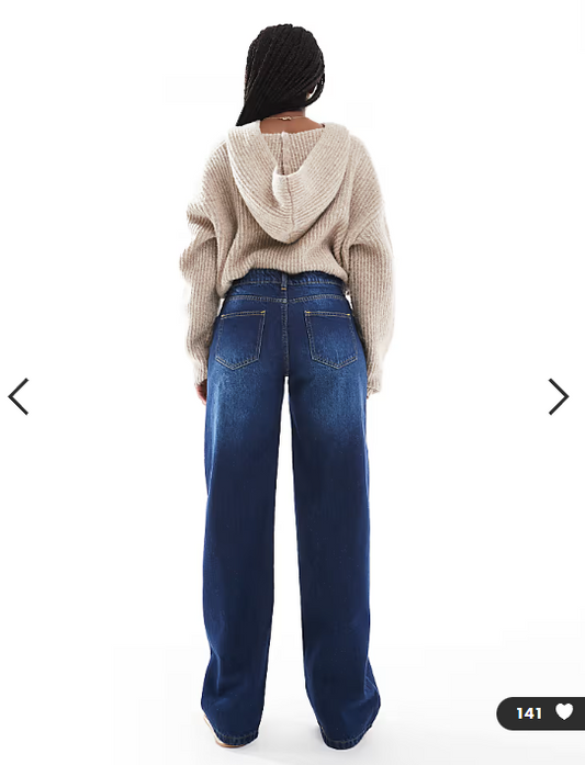 Daisy Street low rise boyfriend jeans in luna blue