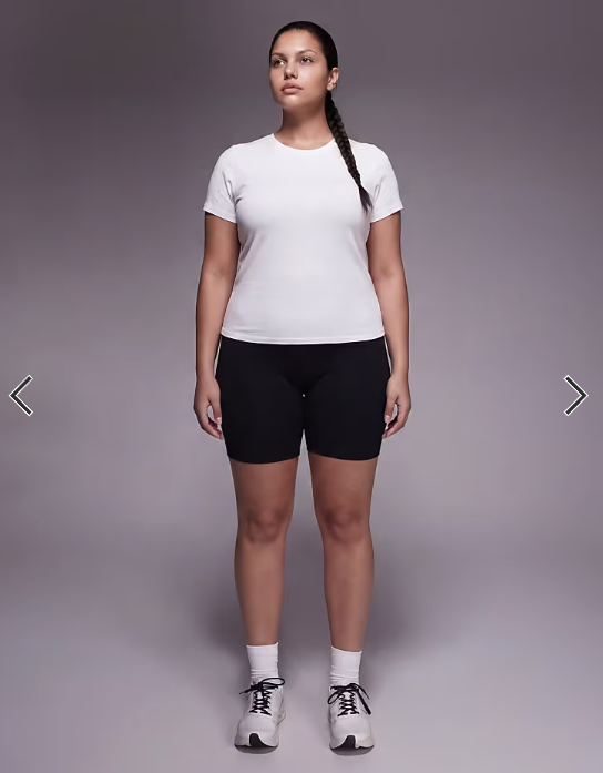 4505 Curve fitted cotton everyday t-shirt with quick dry finish in white