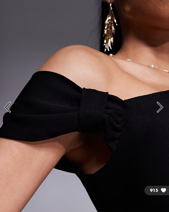 Vesper bengaline one shoulder knot detail maxi bodycon dress in black