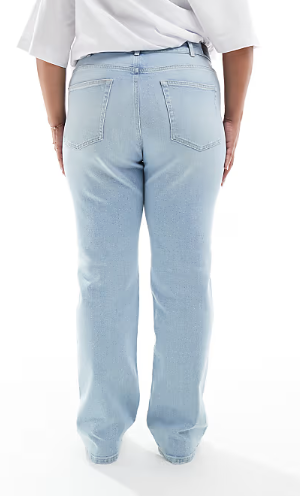 Asos - ONLY Curve wide leg jeans in light blue
