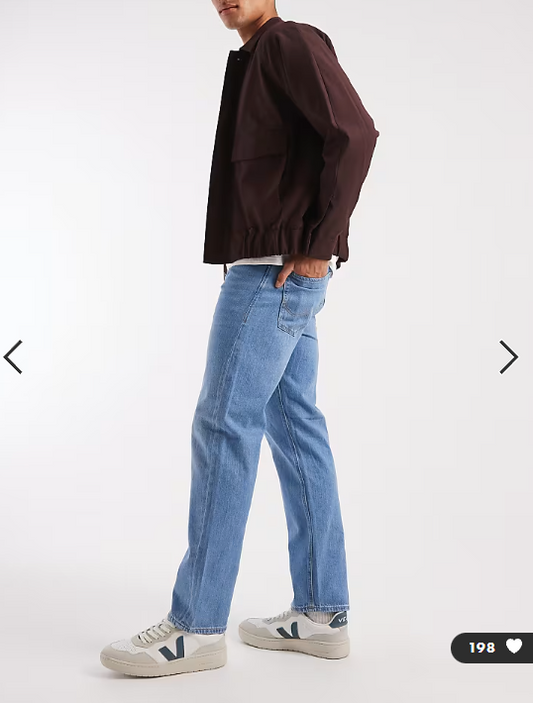 Jack & Jones Chris relaxed fit jeans in light wash blue