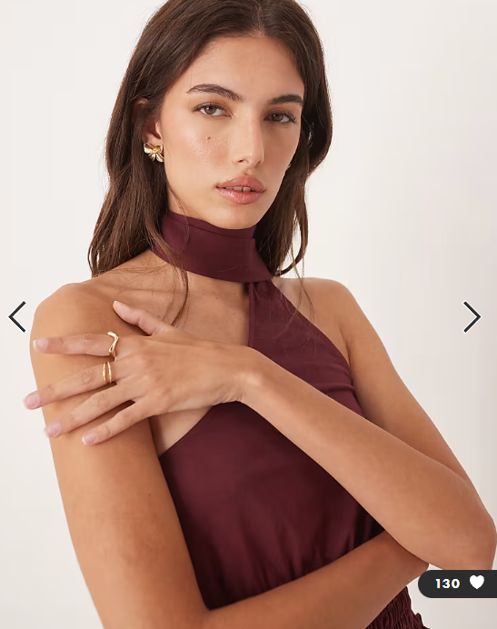 ASOS DESIGN one shoulder scarf top with shirred waist detail in burgundy