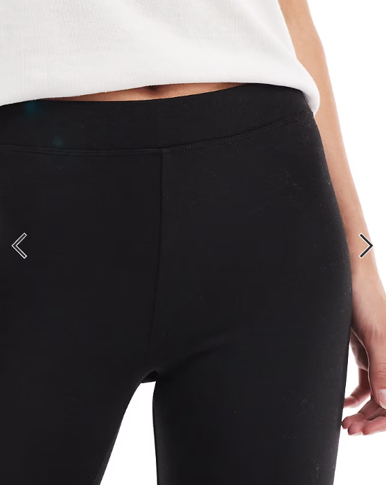 ONLY Tall high waist flare trousers in black