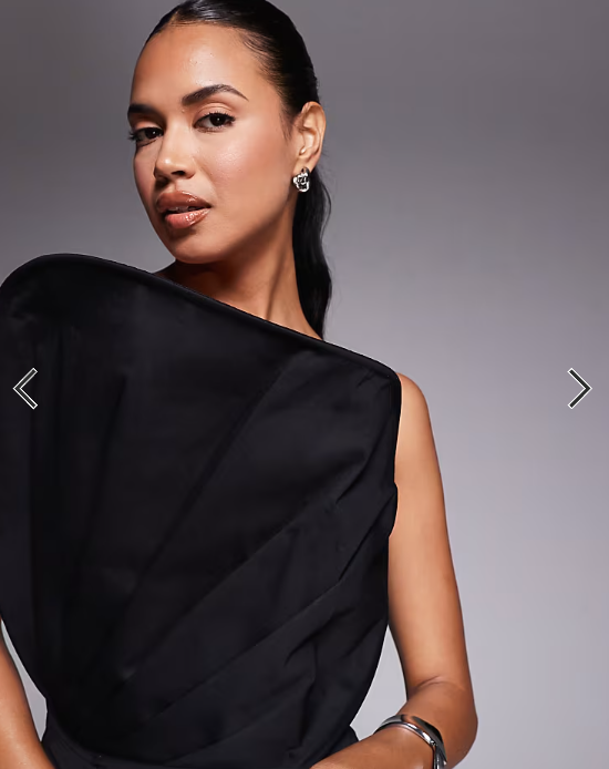 ASOS DESIGN structured extreme sculpt mini dress in black