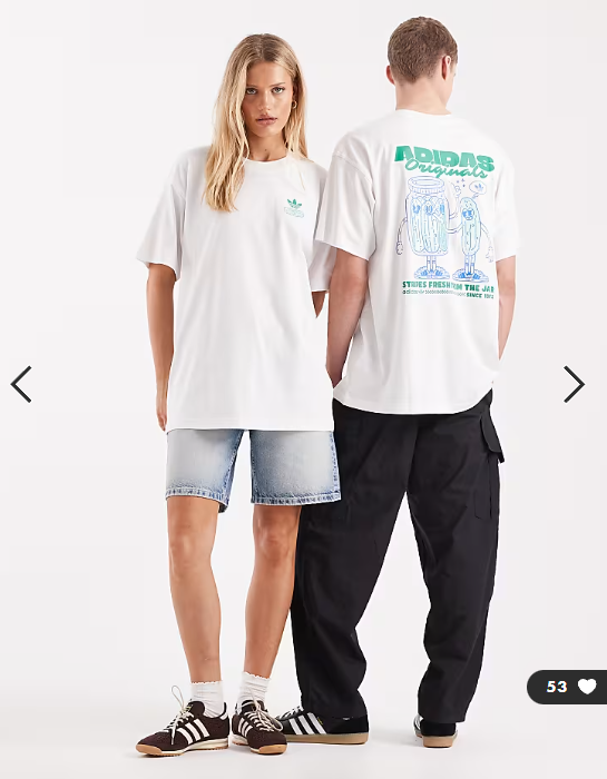 adidas Originals pickle graphic t-shirt in white